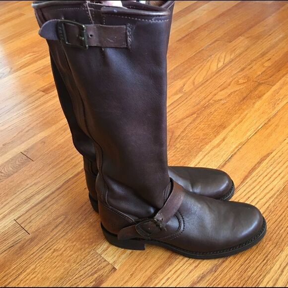 FRYE Veronica Tall Brown Leather Slouch Boots | Size 6.5 - Picture 3 of 15